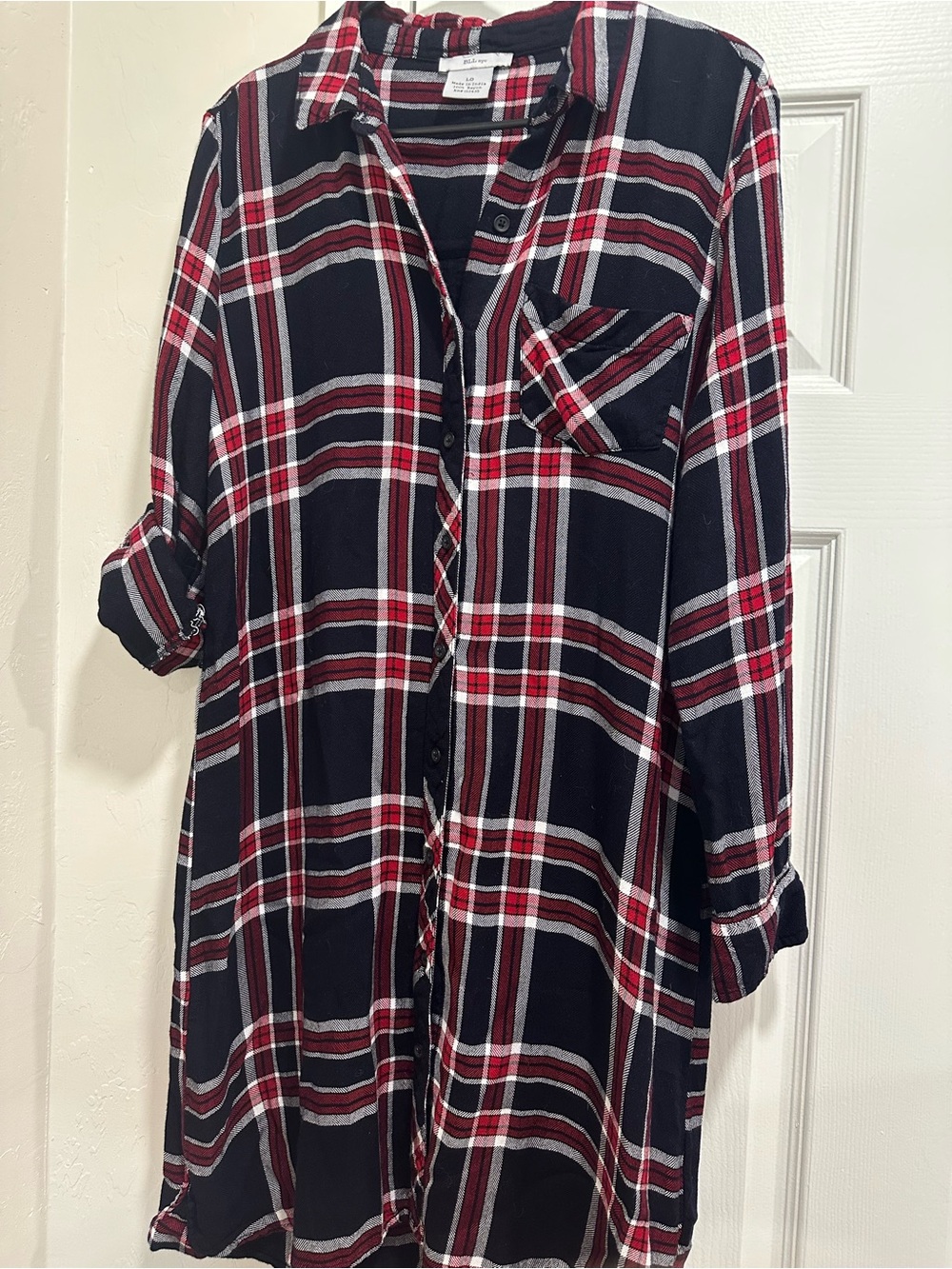 BLL NYC - Plaid Button-Up Dress